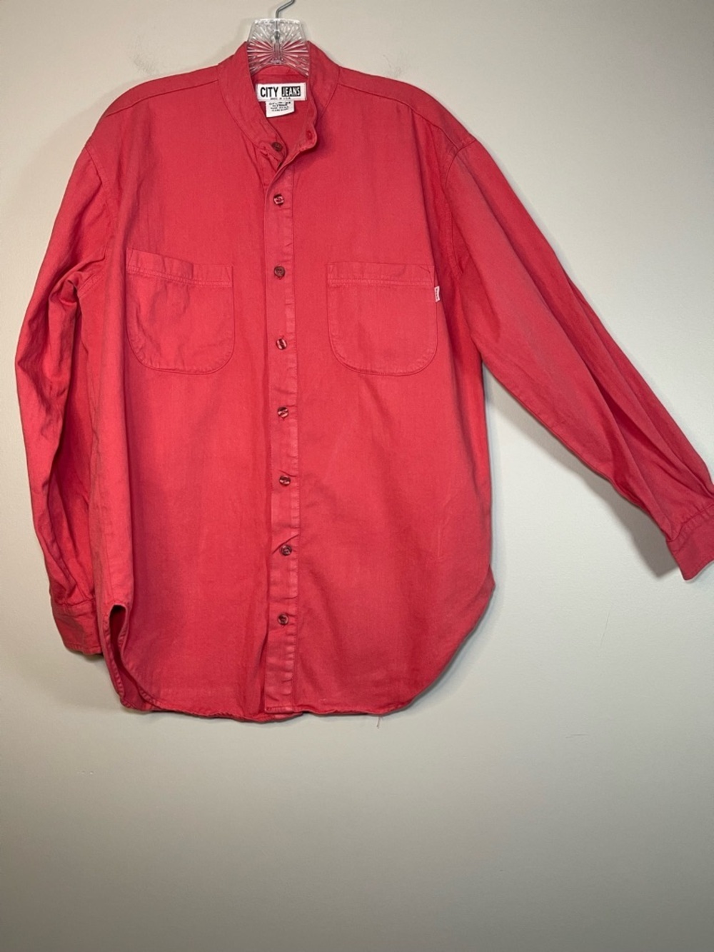 Vintage City Jean Women's Red Button-Down Shirt
